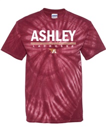 AHS Lacrosse Maroon Tie Dye Cotton T-shirt - Orders Due Wednesday, March 13, 2024